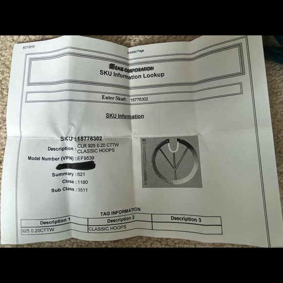 Brand new peoples diamond earrings (hoops) - Picture 4 of 4